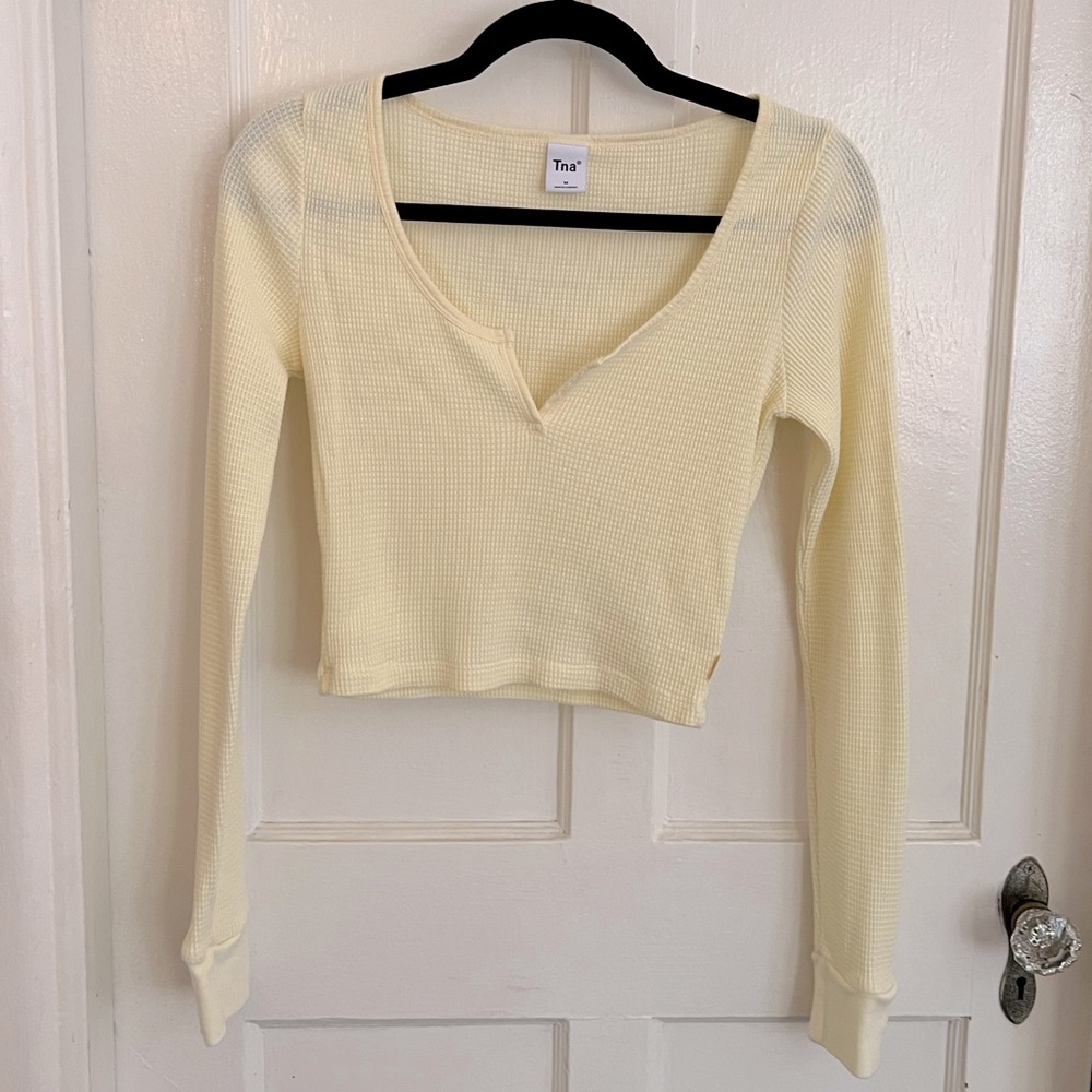 Aritzia Waffle Scoopneck Longsleeve